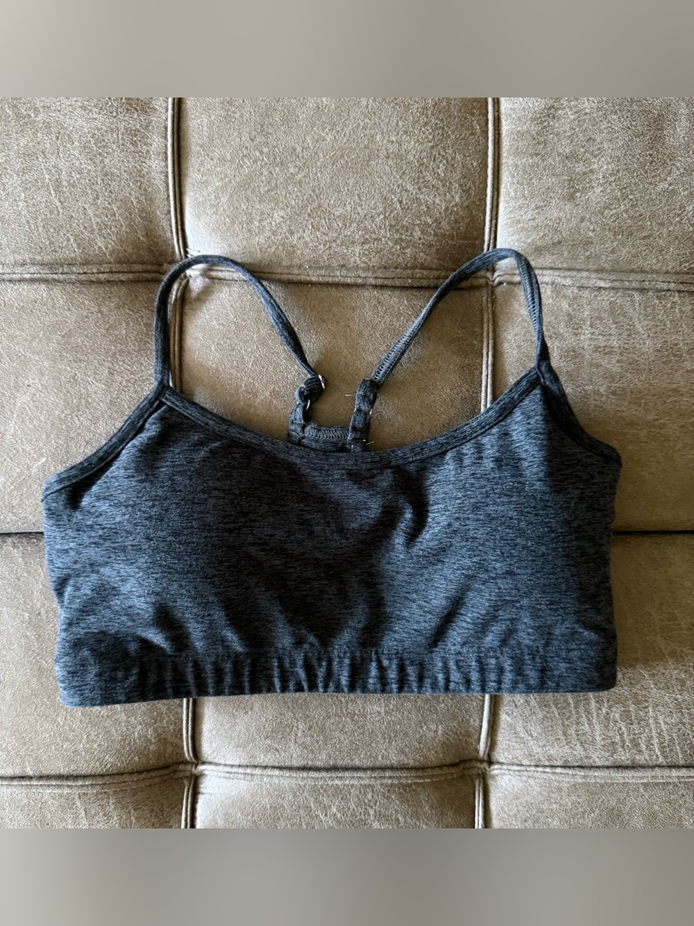 Bombshell Sportswear Heatherd Black & Gray Seamless Sports Bralette
